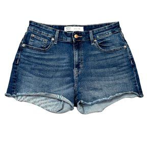 LEVI Strauss Signature Women's High Rise Stretch Denim Mom Shorts 30" Waist